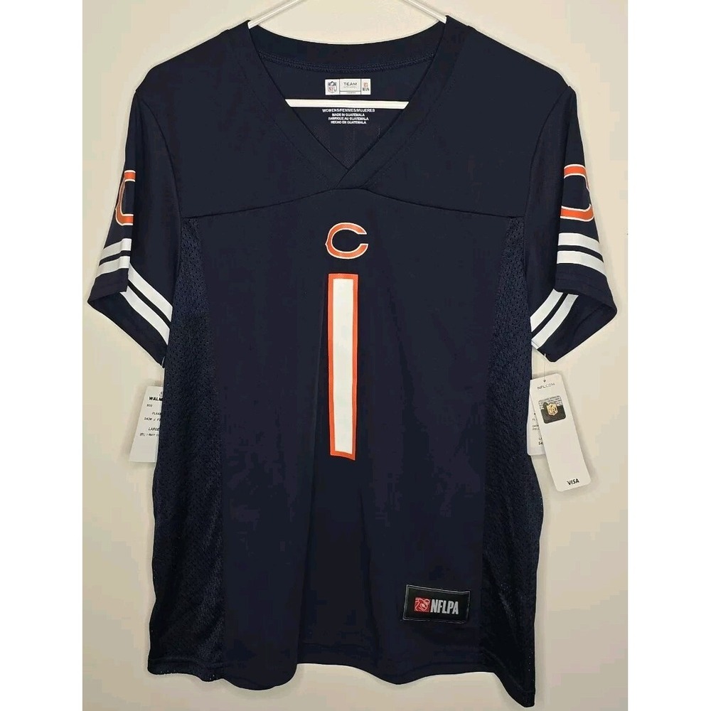 Justin Fields Chicago Bears Jersey Womens L NFL Team Apparel Football Blue NWT‎